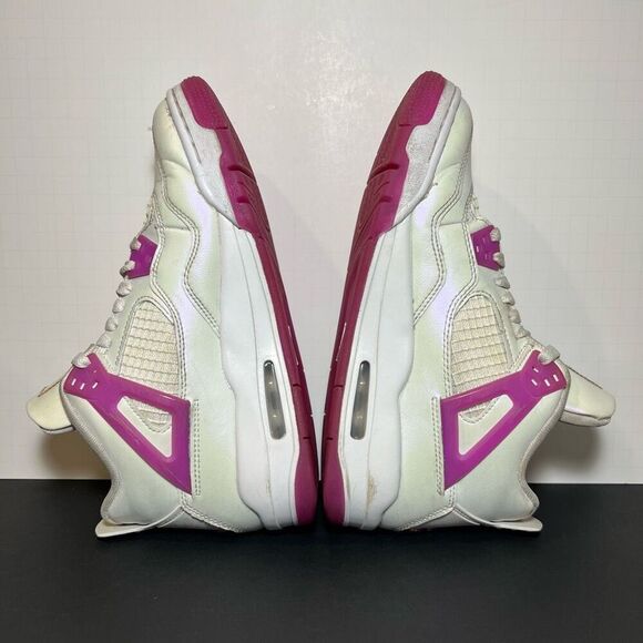 Girls/Womens AIR JORDAN 4 Retro Hyper Violet Basketball Shoes / Size 7Y - 8.5 W - Picture 6 of 9